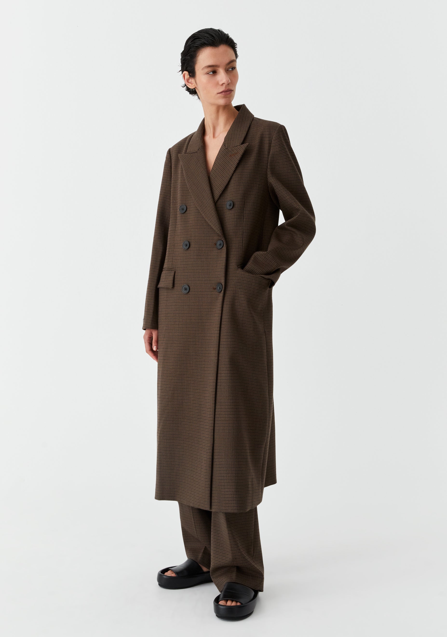 Emmet Duster Coat_Houndstooth