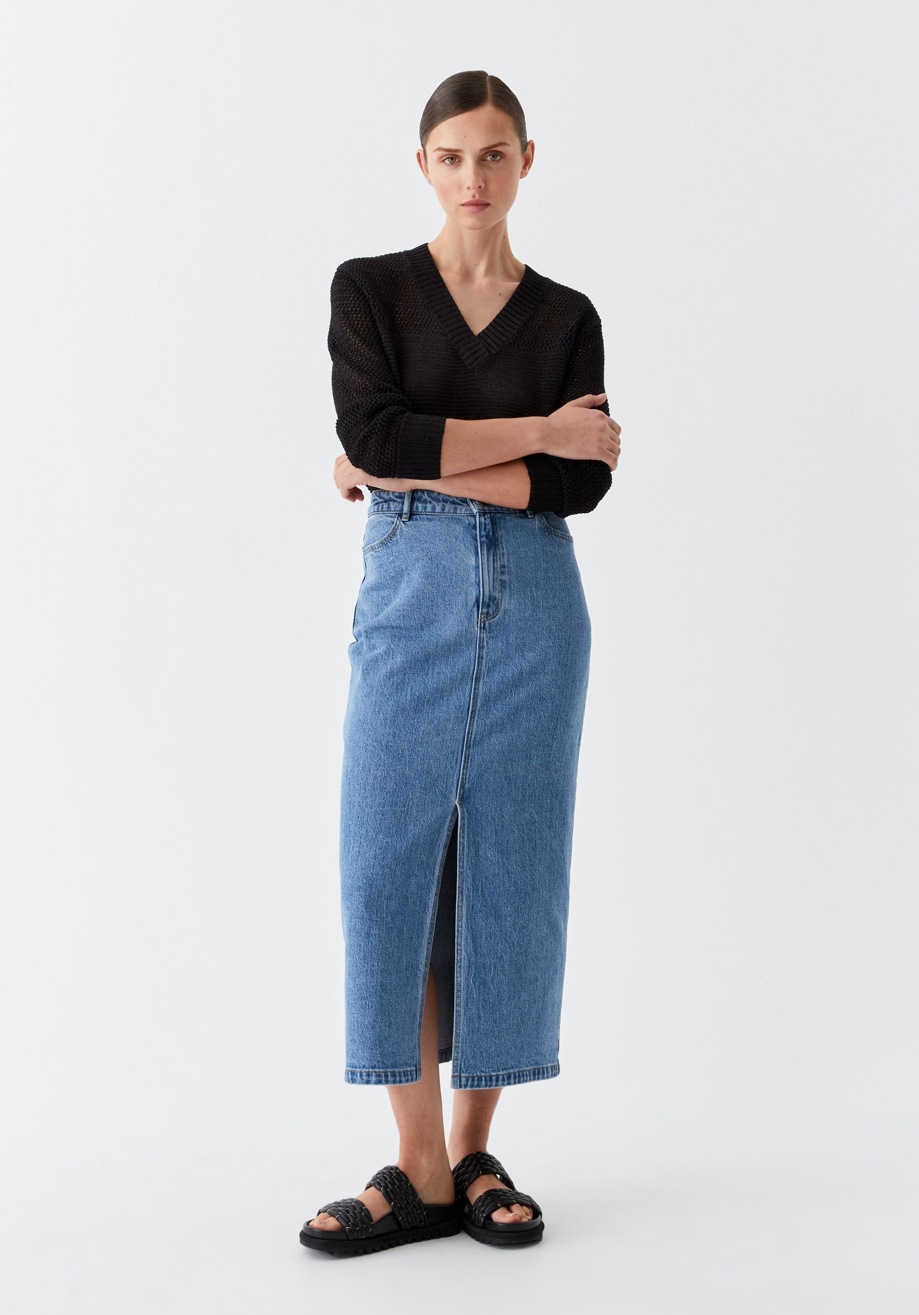 Fynn Denim Skirt_Blue