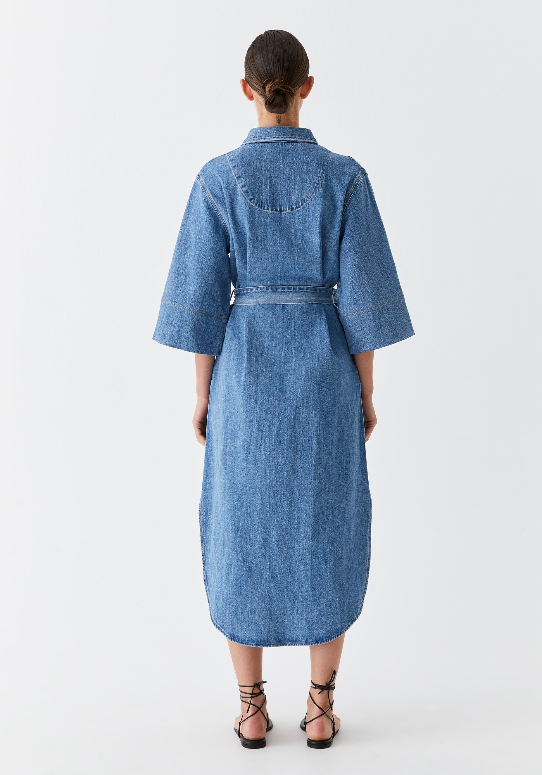 morrisons denim dress Isaac Denim Dress Blue Morrison