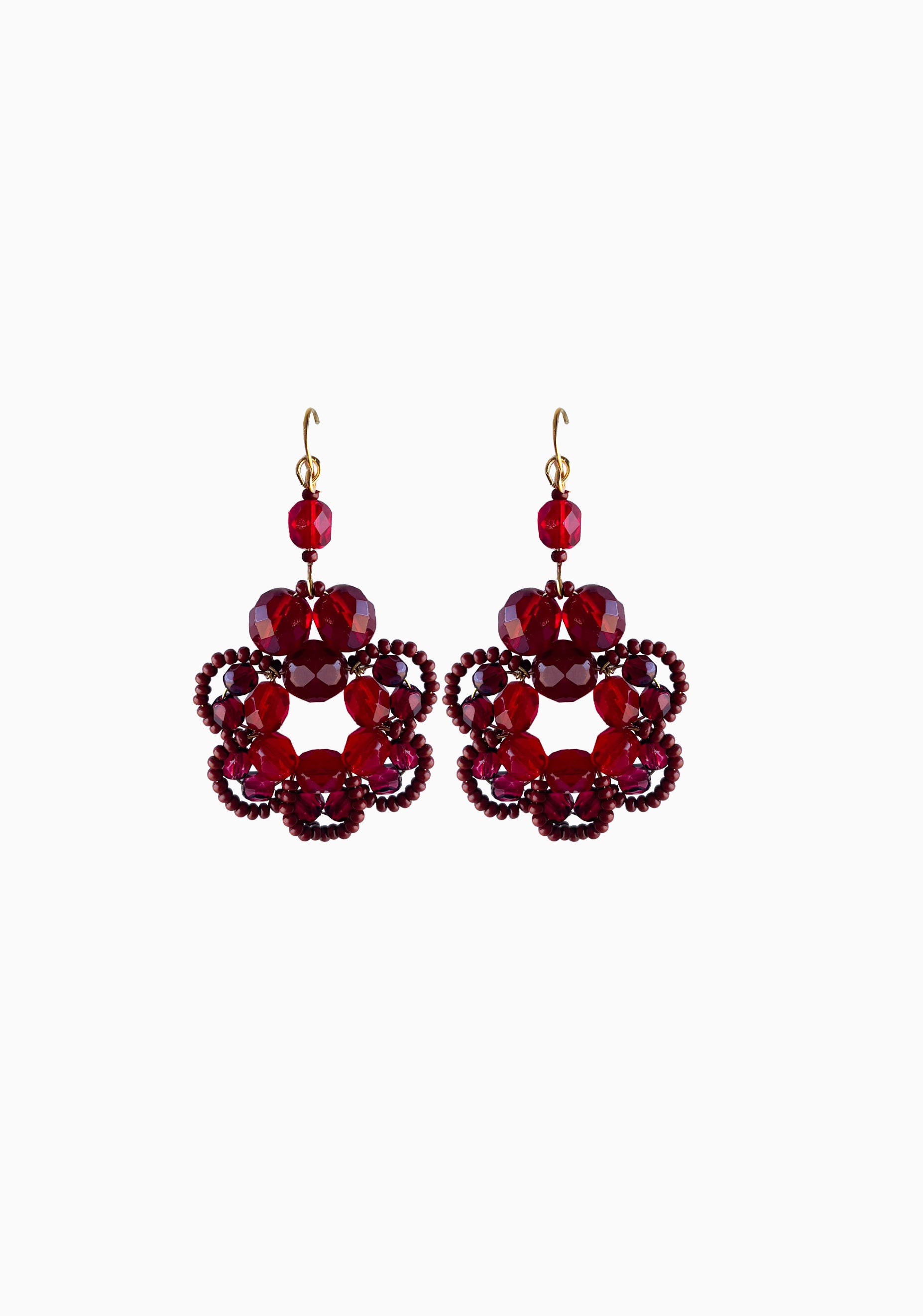 Rosie Earrings_Garnet