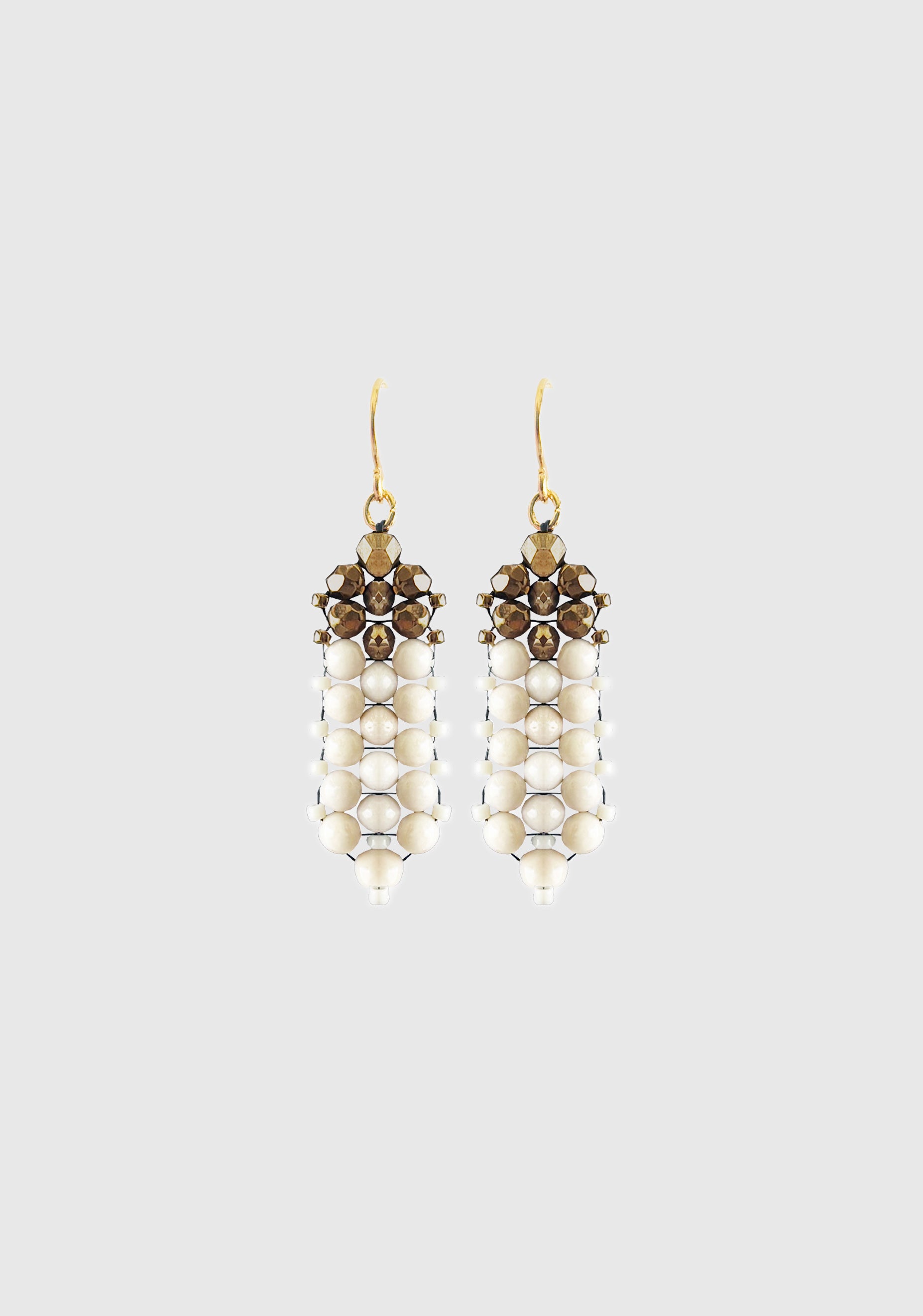 Ivy Earrings_Cream Bronze