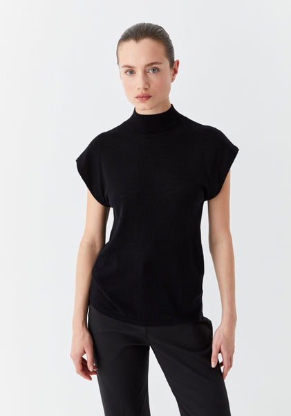 louren☆zip up turtleneck knit ブラック Zara Zip Up Ribbed Long Sleeve Sweater Crop Top Women L