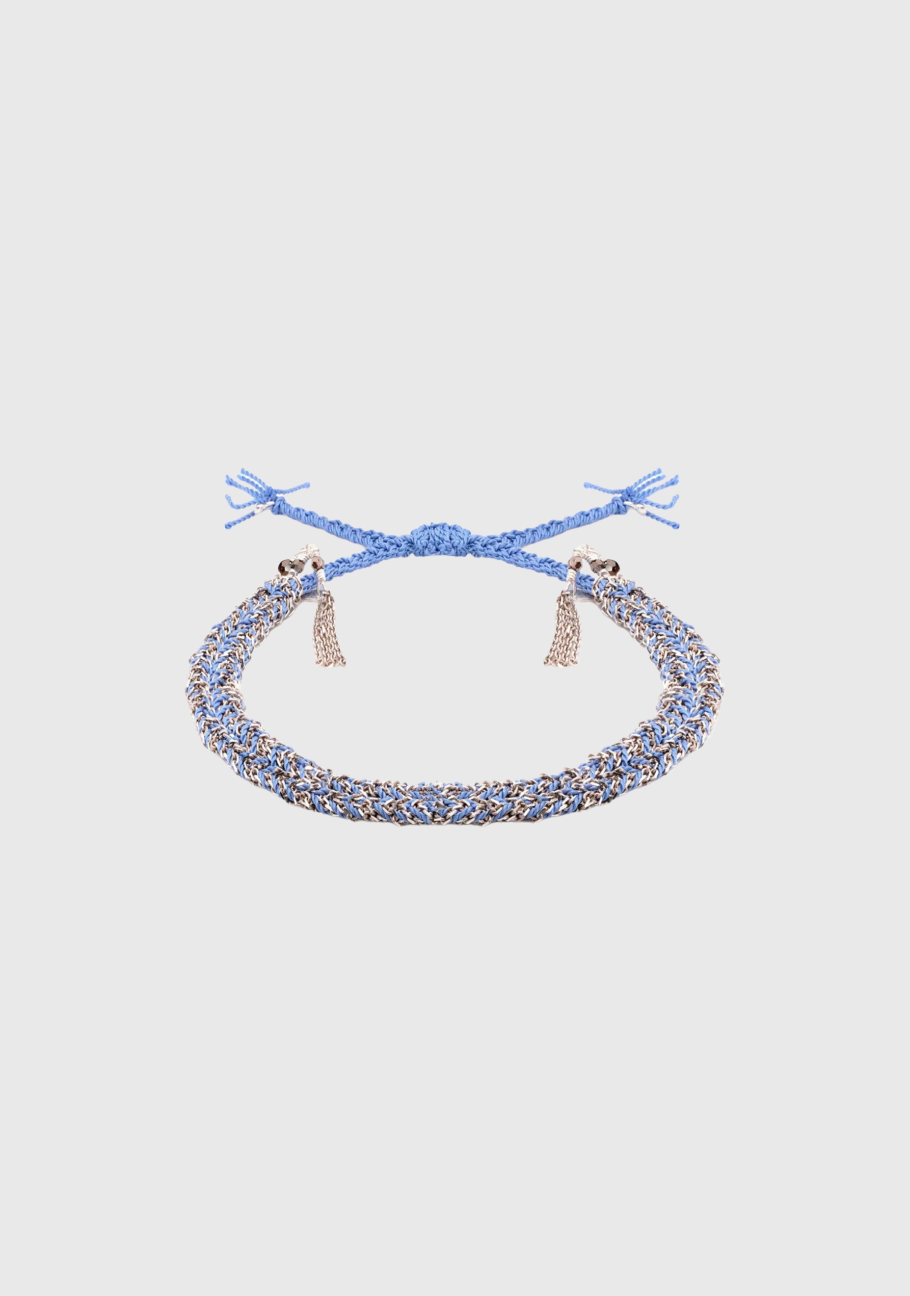 Braided Bracelet_Silver Blue