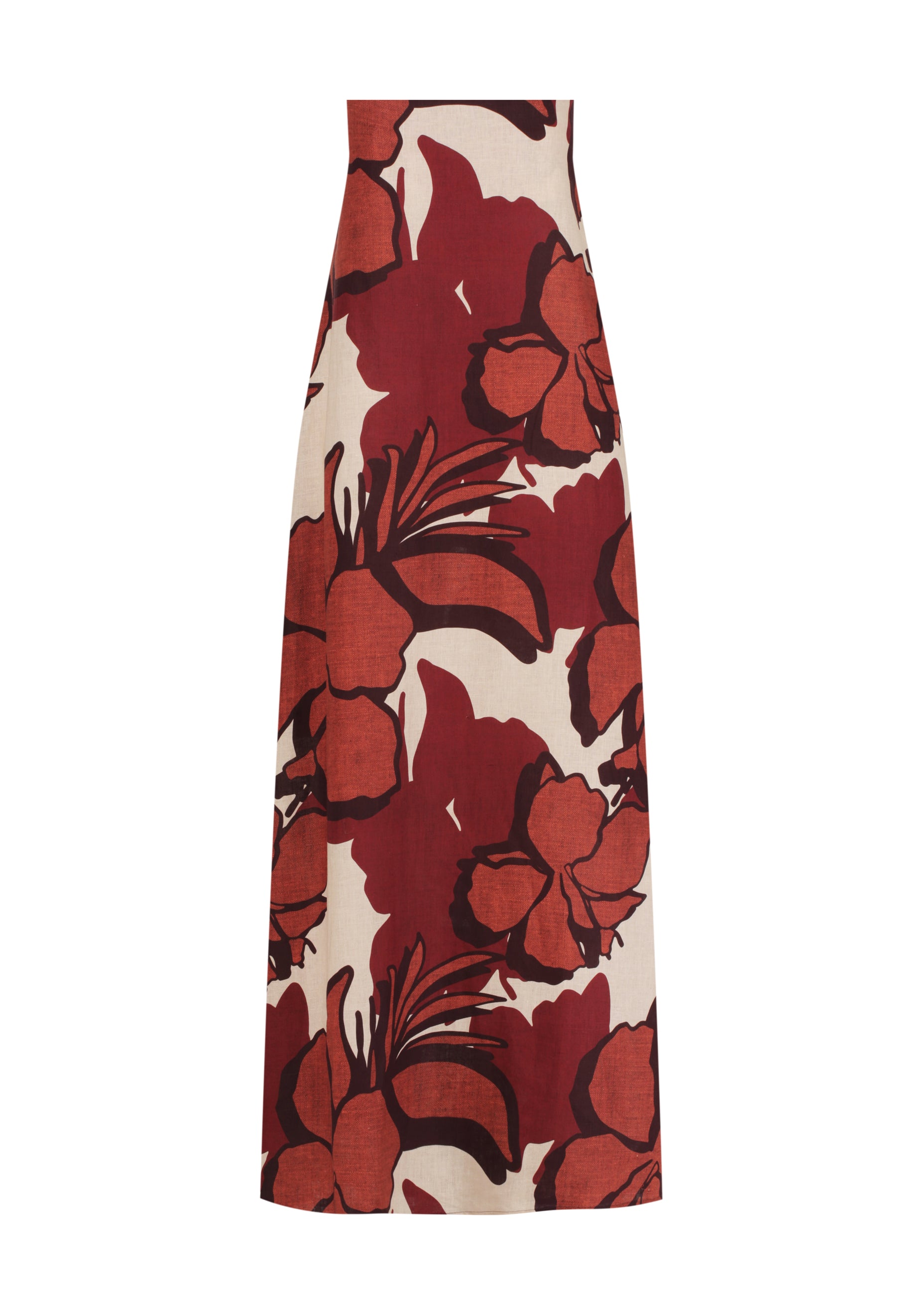 Maddox Linen Strapless Dress_Print