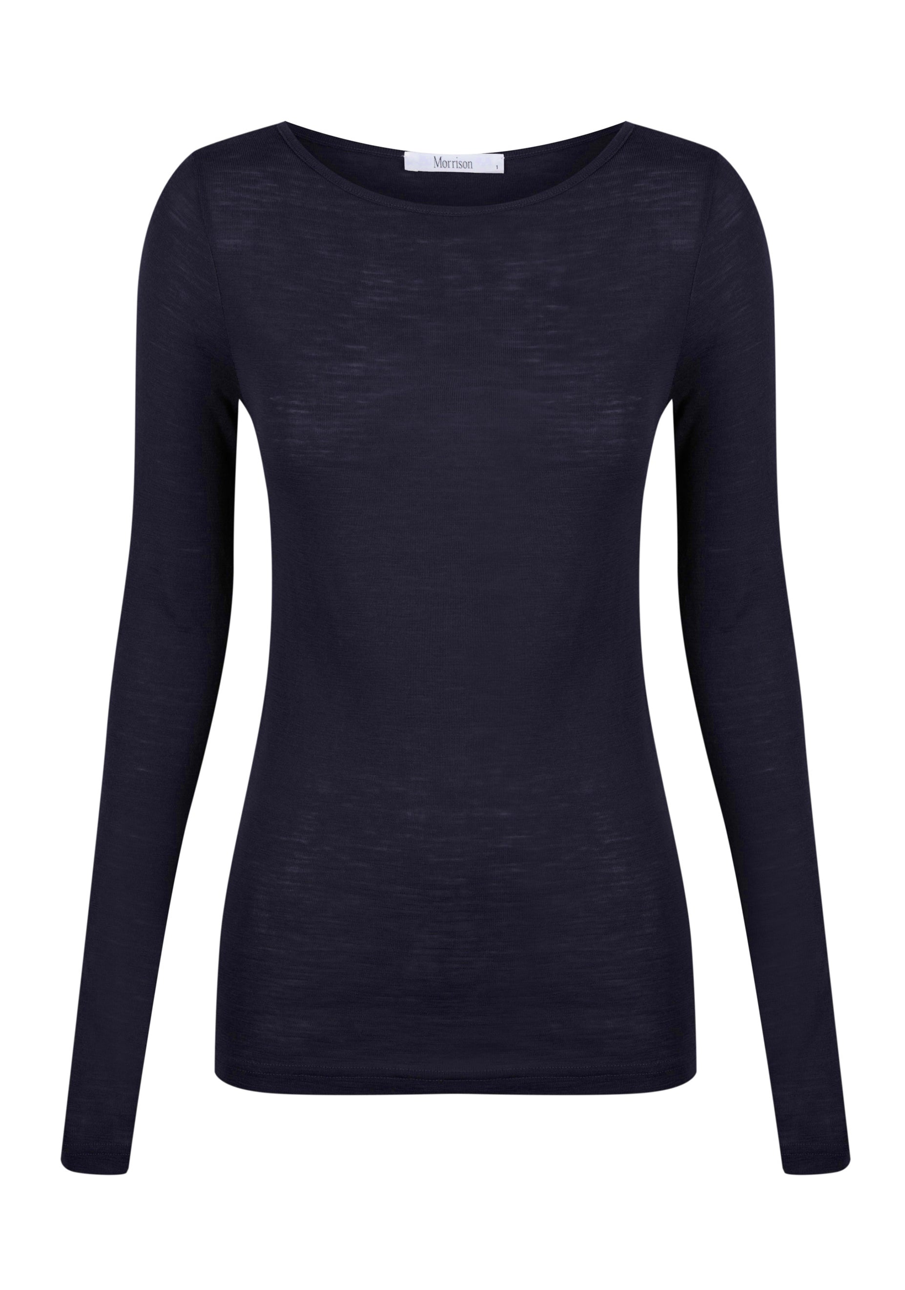 Morri Merino Round Neck_Navy