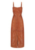 Nikita Leather Dress_Tan