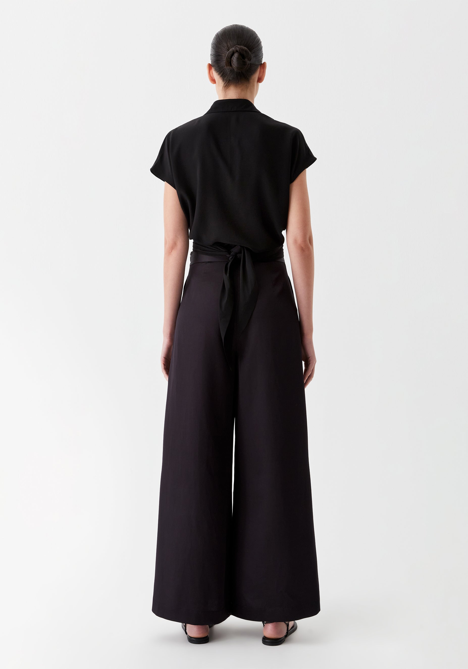 Olivia Silk Shirt_Black