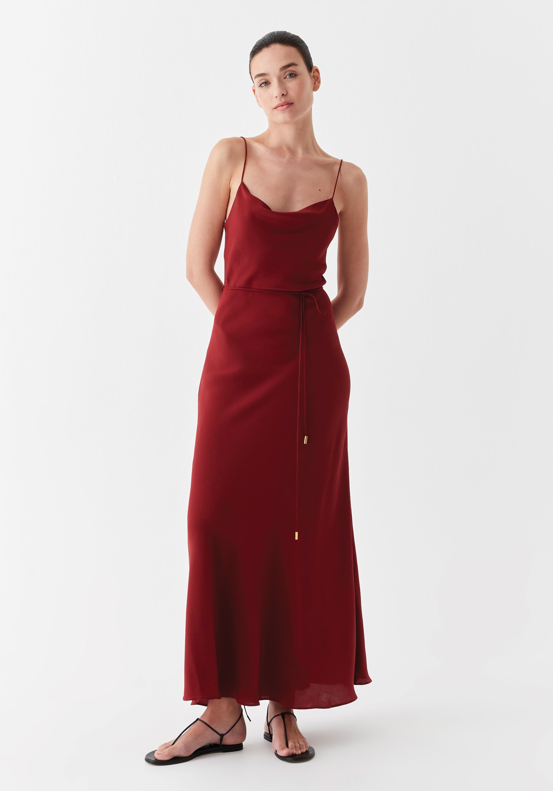 Seville Slip Dress_Wine