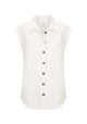 Theo Denim Vest_White