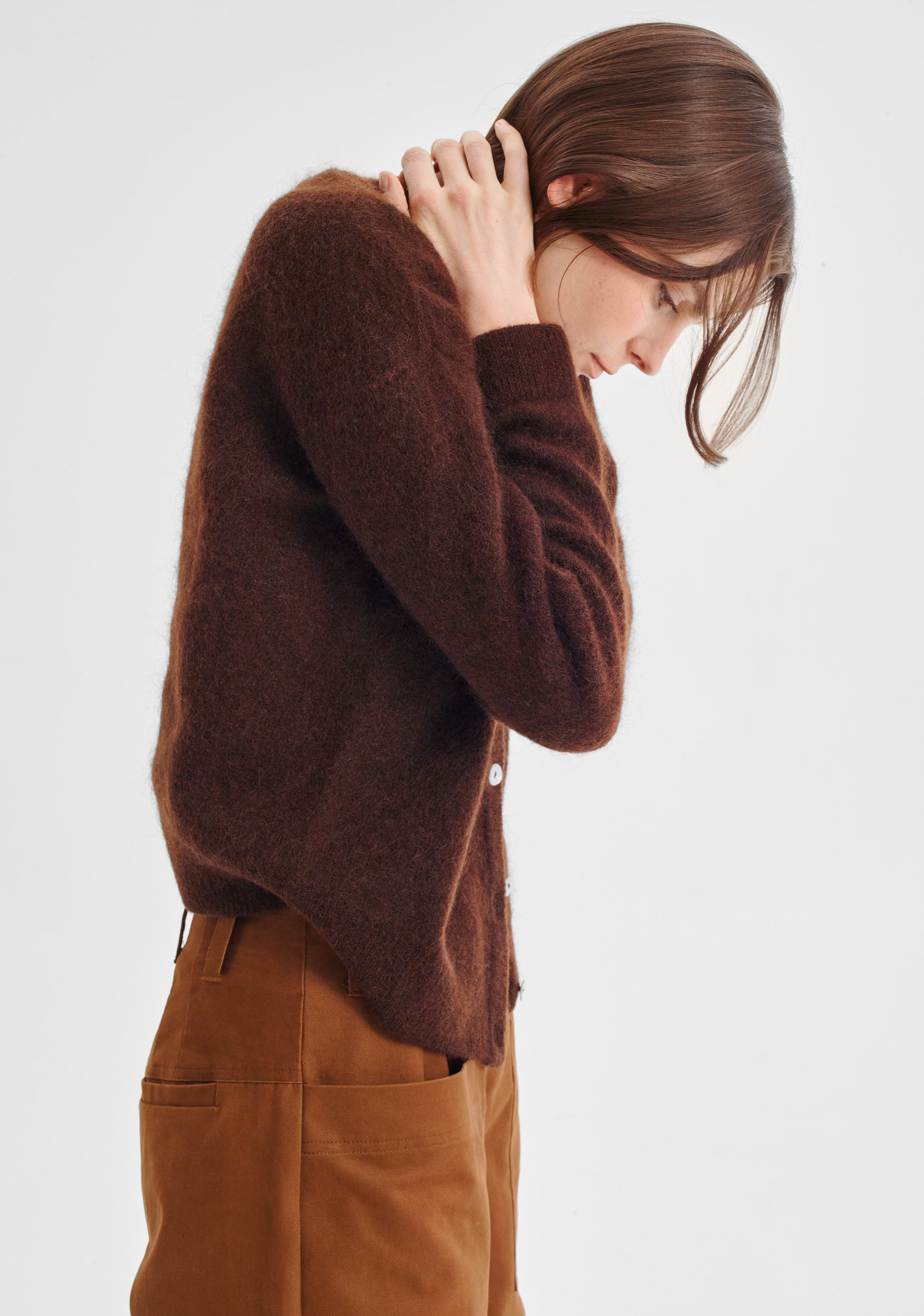 Albi Knit Cardigan_Chocolate – Morrison