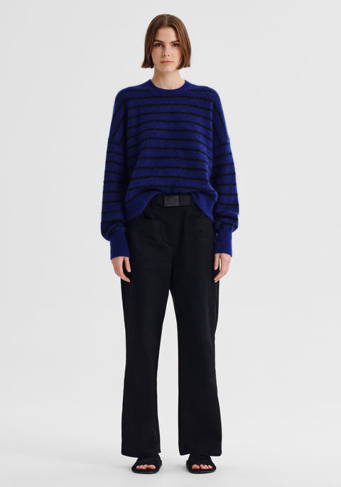 Albi Knit Pullover_Cobalt Stripe