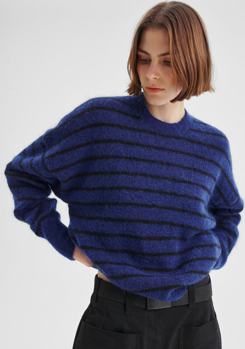 Albi Knit Pullover_Cobalt Stripe