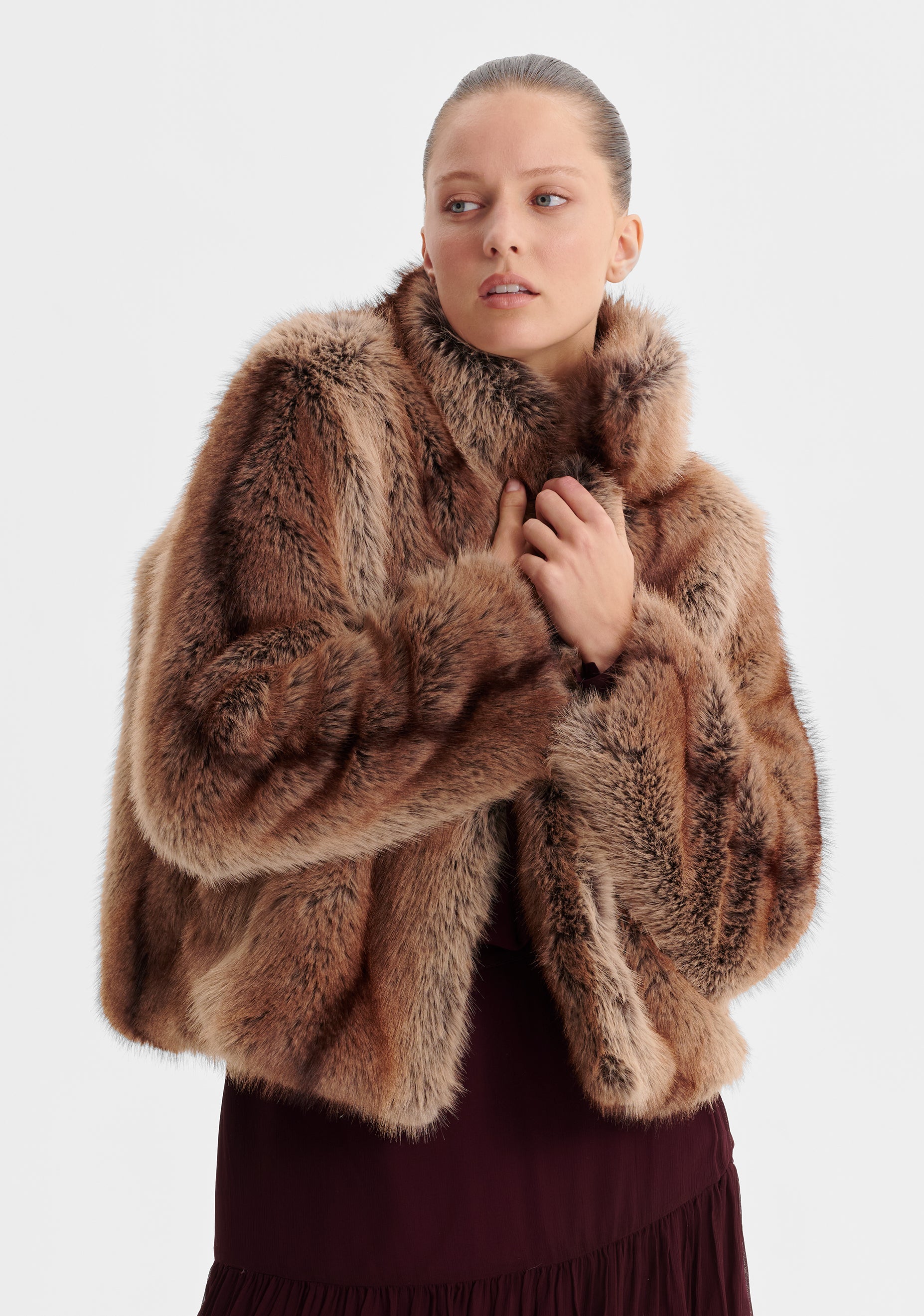 Amalia Fur Jacket_Tiramisu – Morrison