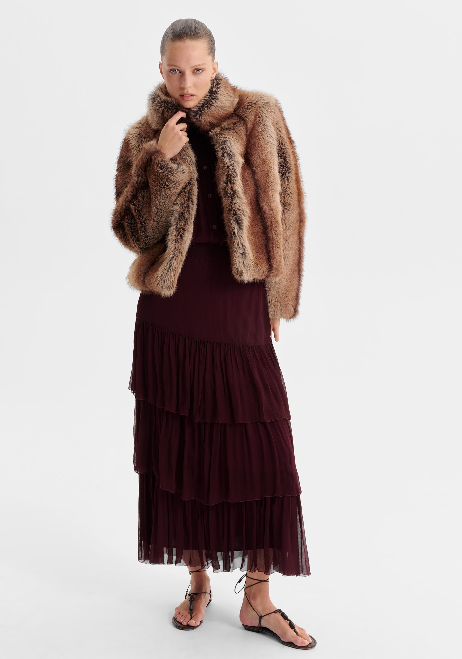 Amalia Fur Jacket_Tiramisu – Morrison