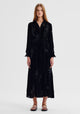 Aurora Velvet Shirt Dress_Black
