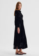 Aurora Velvet Shirt Dress_Black