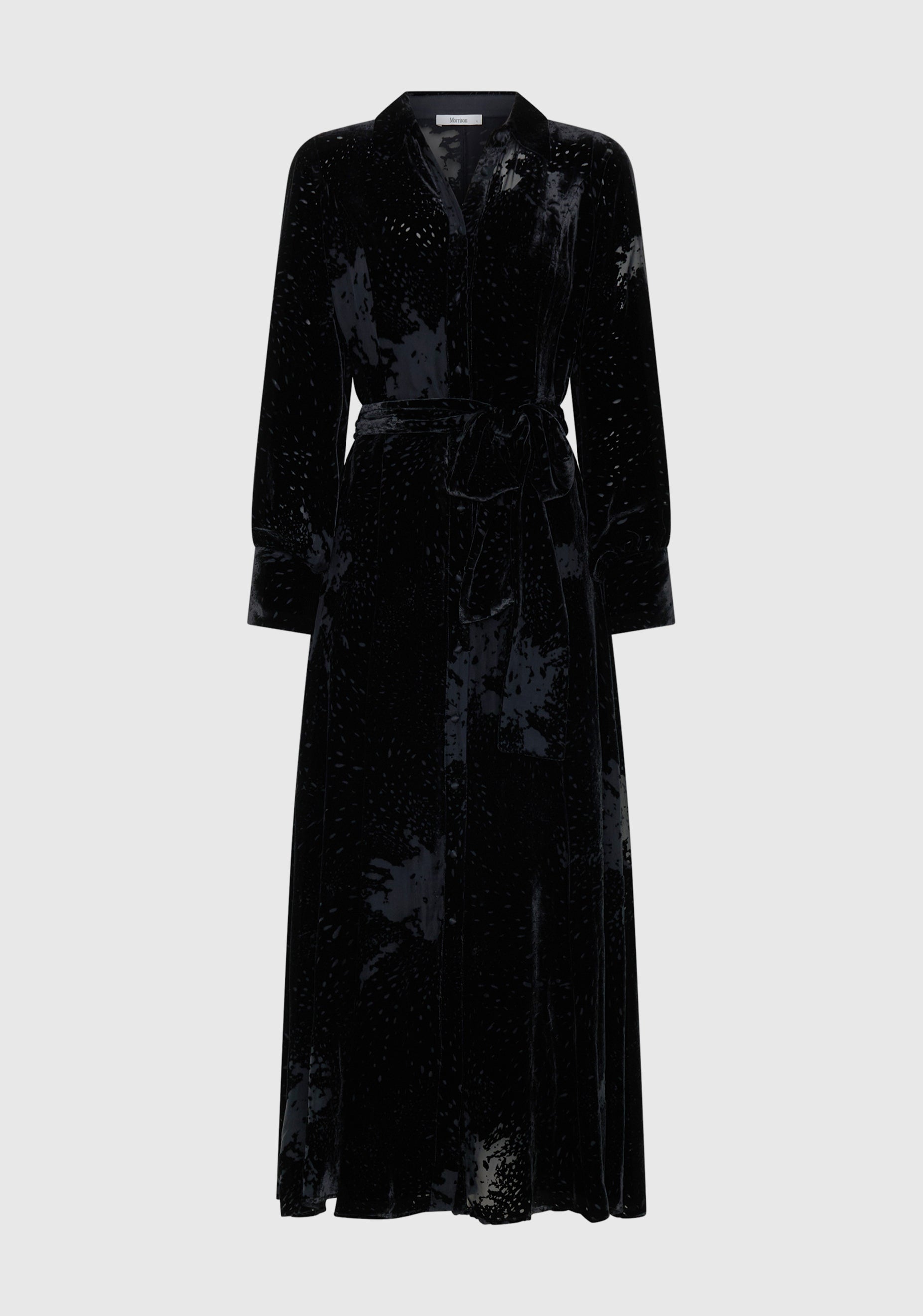 Aurora Velvet Shirt Dress_Black – Morrison