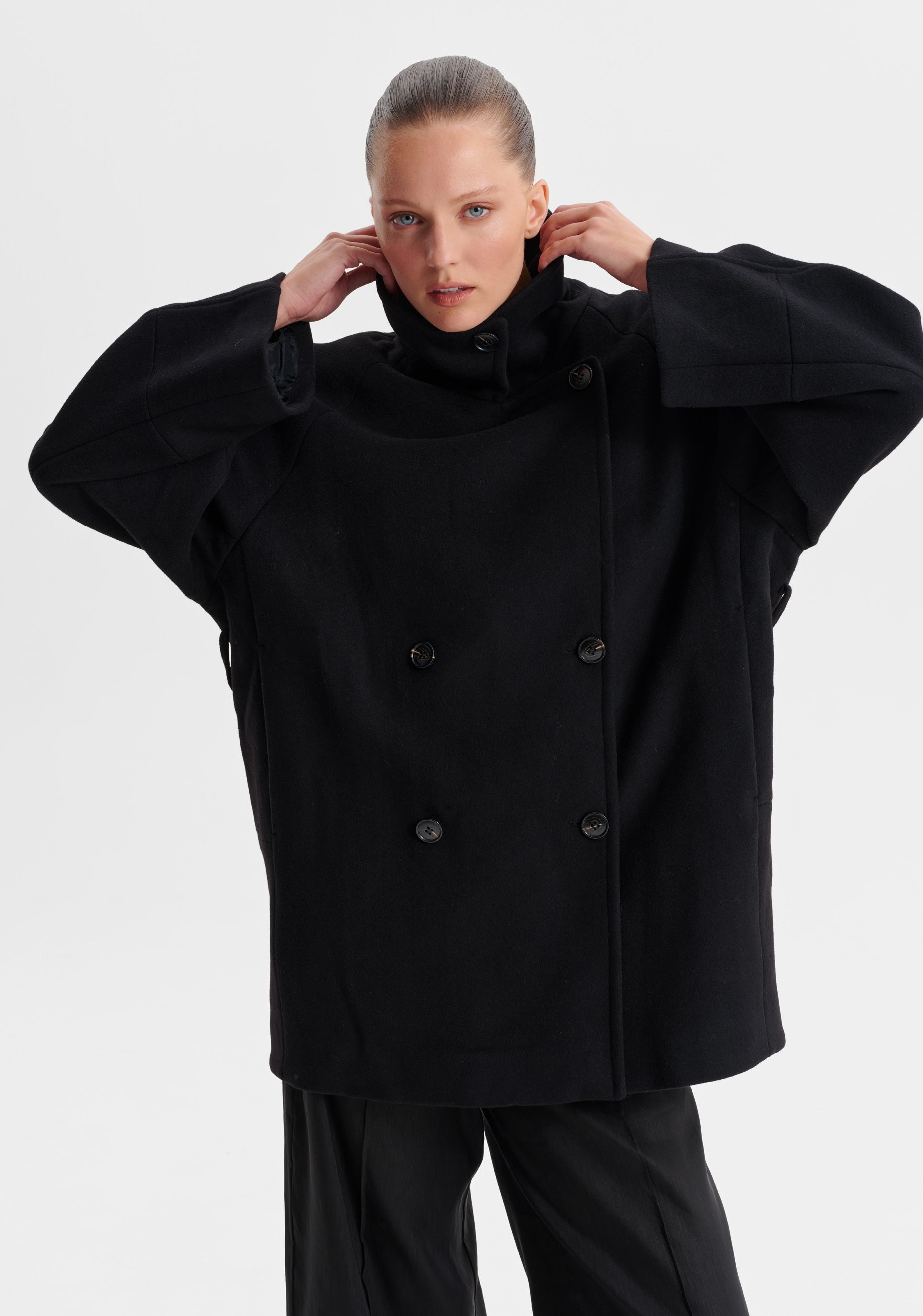 Camden Pea Coat Black – Morrison