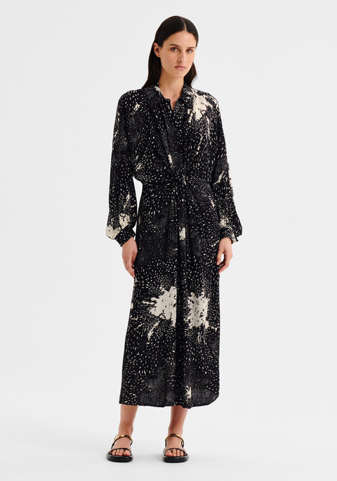 Florian Shirt Dress_Black Print