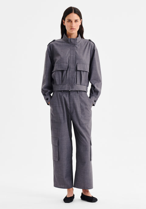 Hansel Crop Cargo Pant_Charcoal