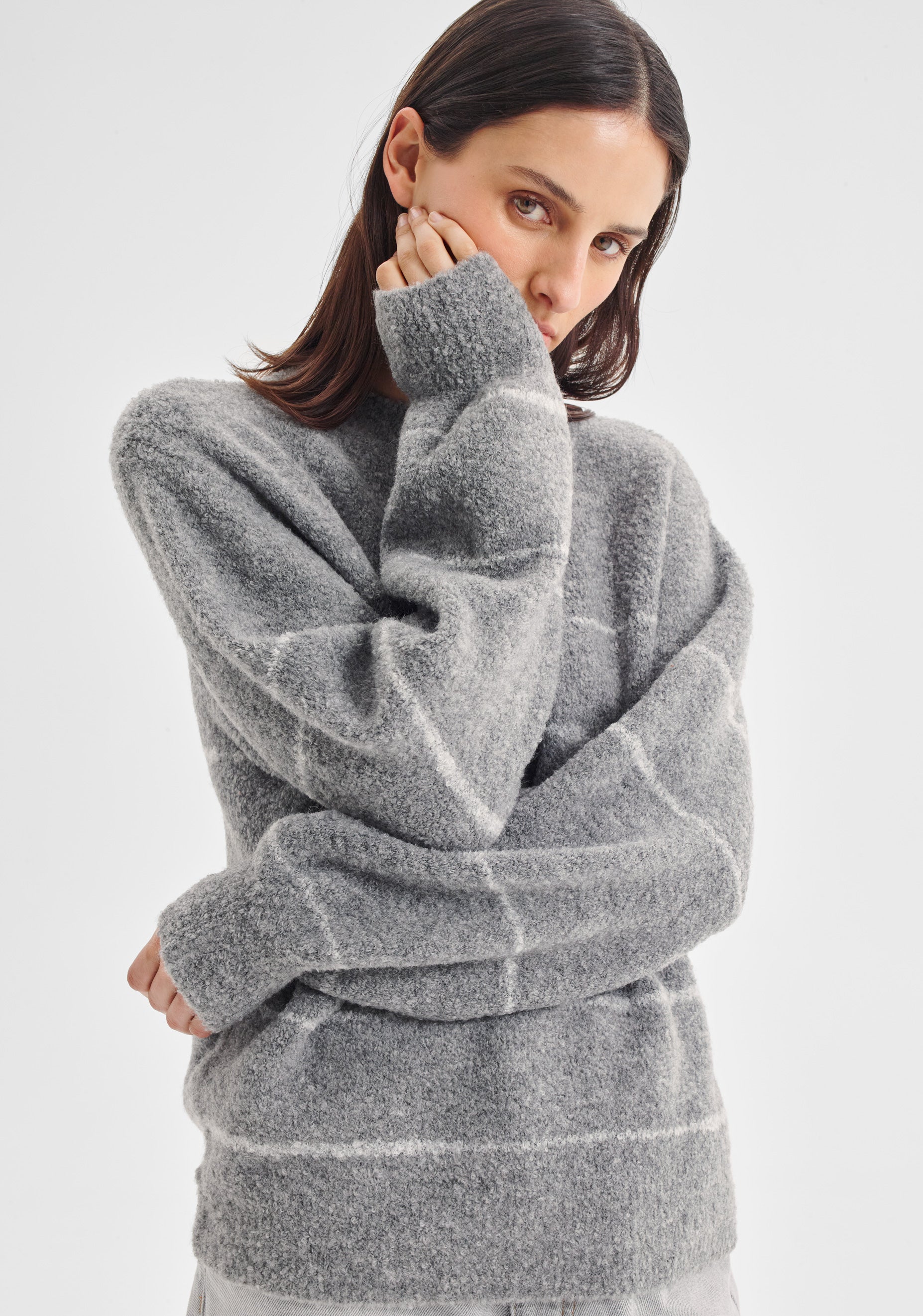 Morrison Knit Marcelle Stripe Knit Pullover_Charcoal – Morrison