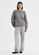 Marcelle Stripe Knit Pullover_Charcoal