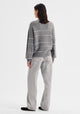Marcelle Stripe Knit Pullover_Charcoal