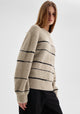 Marcelle Stripe Knit Pullover_Ecru