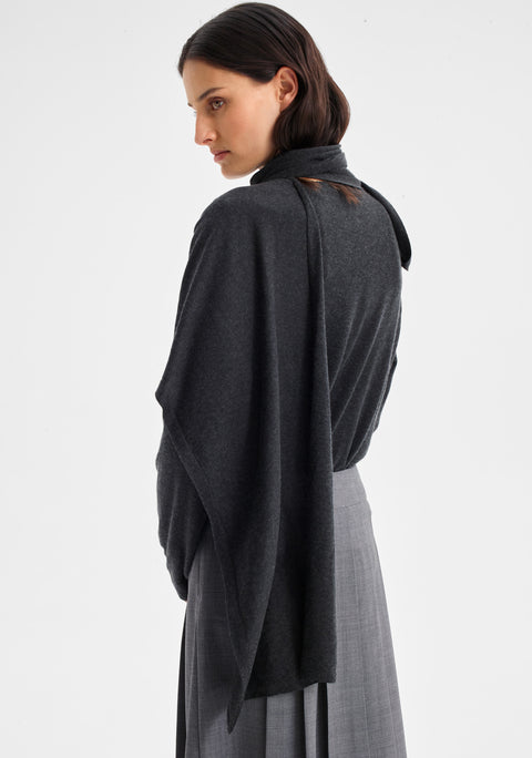 Margo Knit Scarf_Charcoal