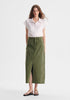 Maverick Denim Skirt_Khaki
