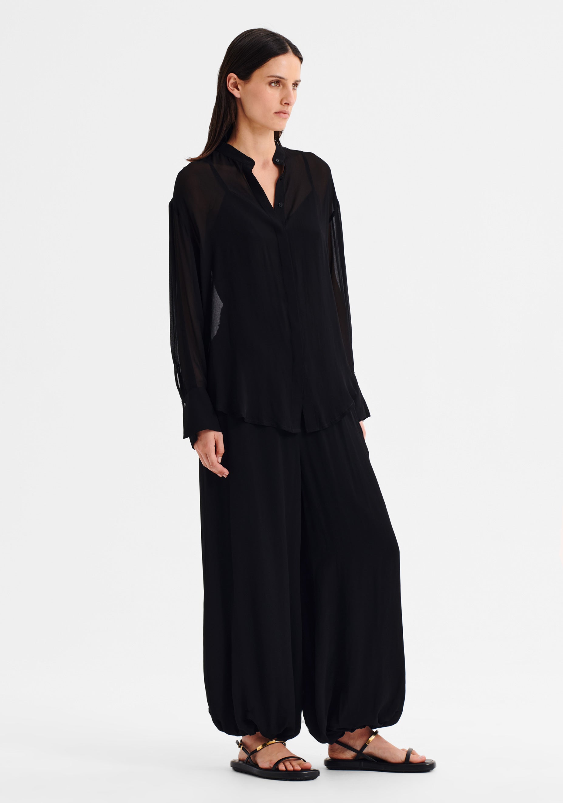 Miranda Cape Shirt_Black – Morrison