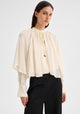Miranda Cape Shirt_Ecru