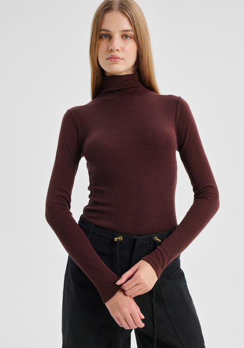 Morri Merino High Neck_Espresso