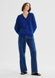 Payton V-Neck Merino Knit Pullover_Cobalt