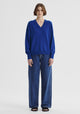 Payton V-Neck Merino Knit Pullover_Cobalt