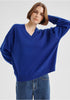 Payton V-Neck Merino Knit Pullover_Cobalt
