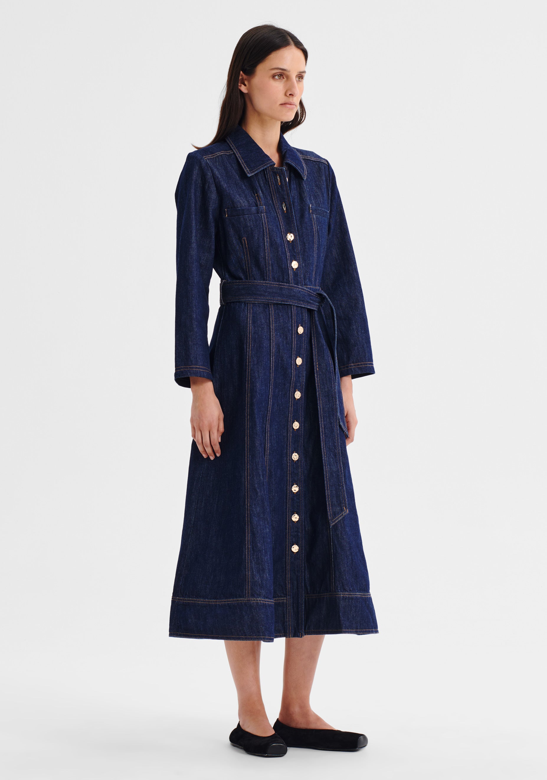 Pierrot Denim Dress_Indigo – Morrison