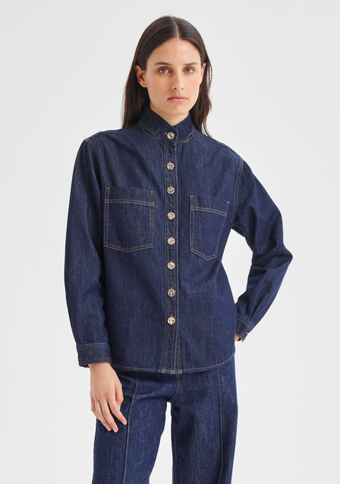 Pierrot Denim Shirt_Indigo