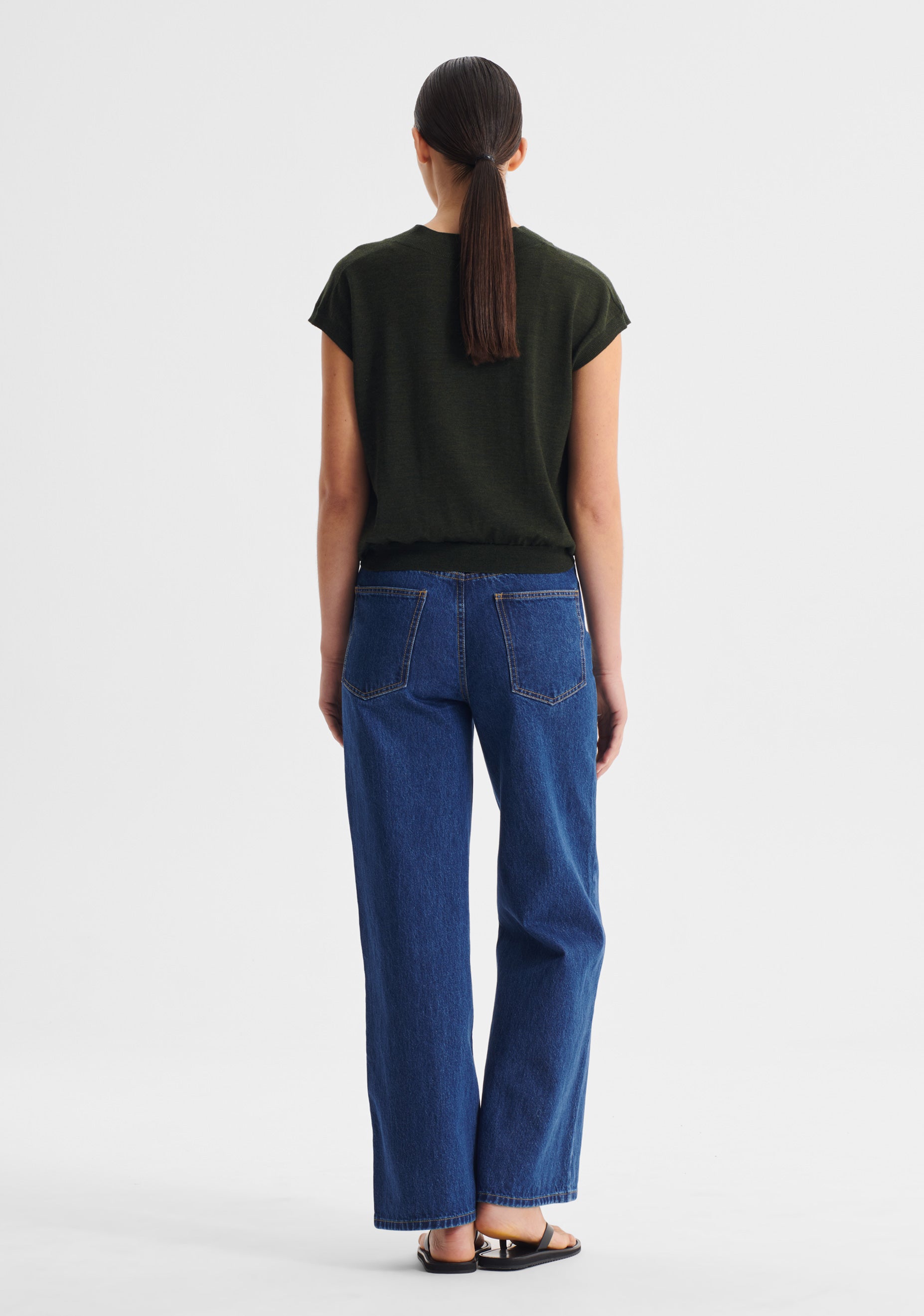 River Knit Vest_Moss