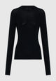 Talia L/S Merino Knit Top_Black