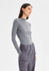 Talia L/S Merino Knit Top_Grey Marl