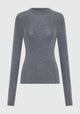 Talia L/S Merino Knit Top_Grey Marl