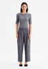 Talia Merino Knit Tee_Grey Marle