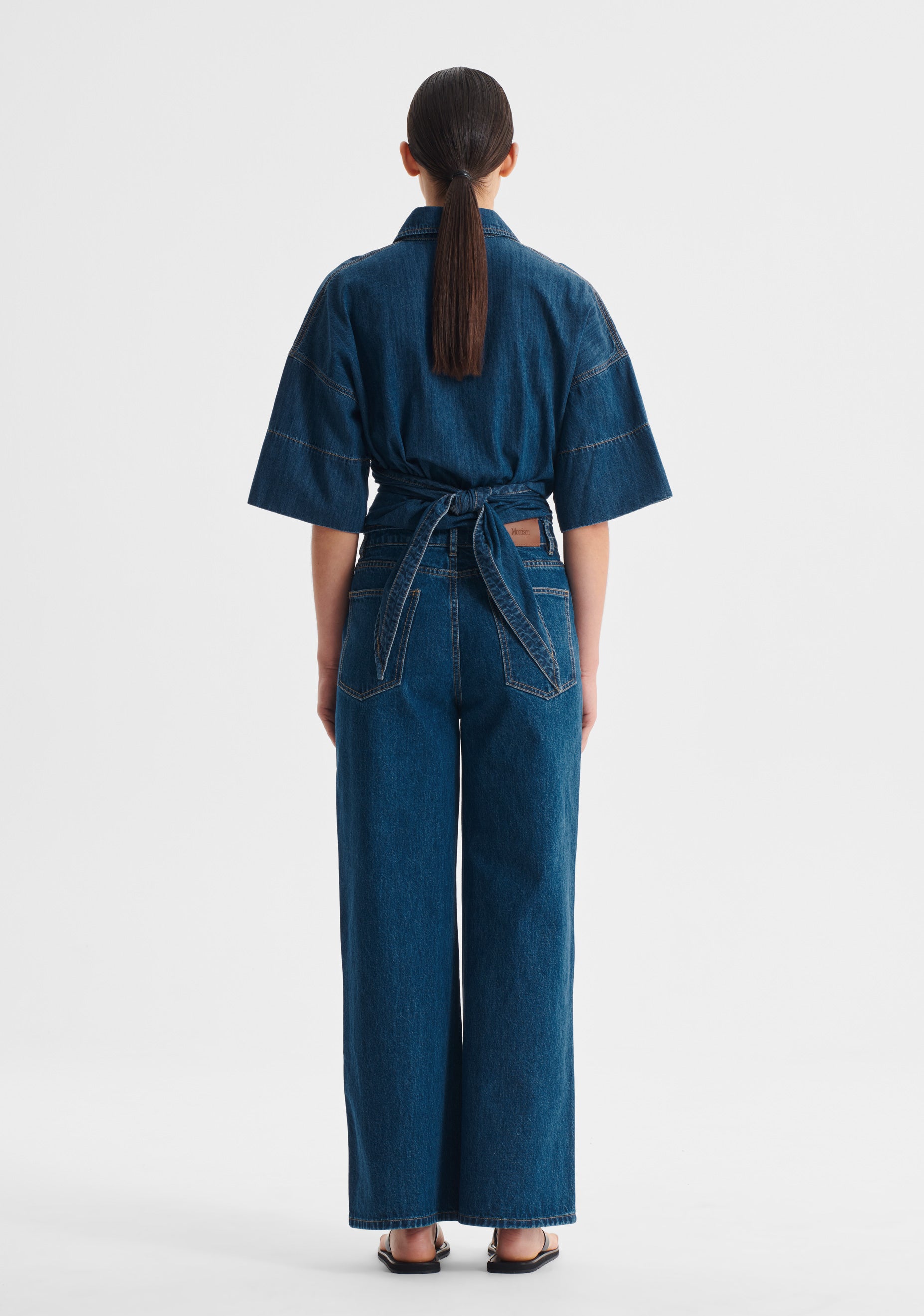 Tatum Denim Wrap Shirt_Blue