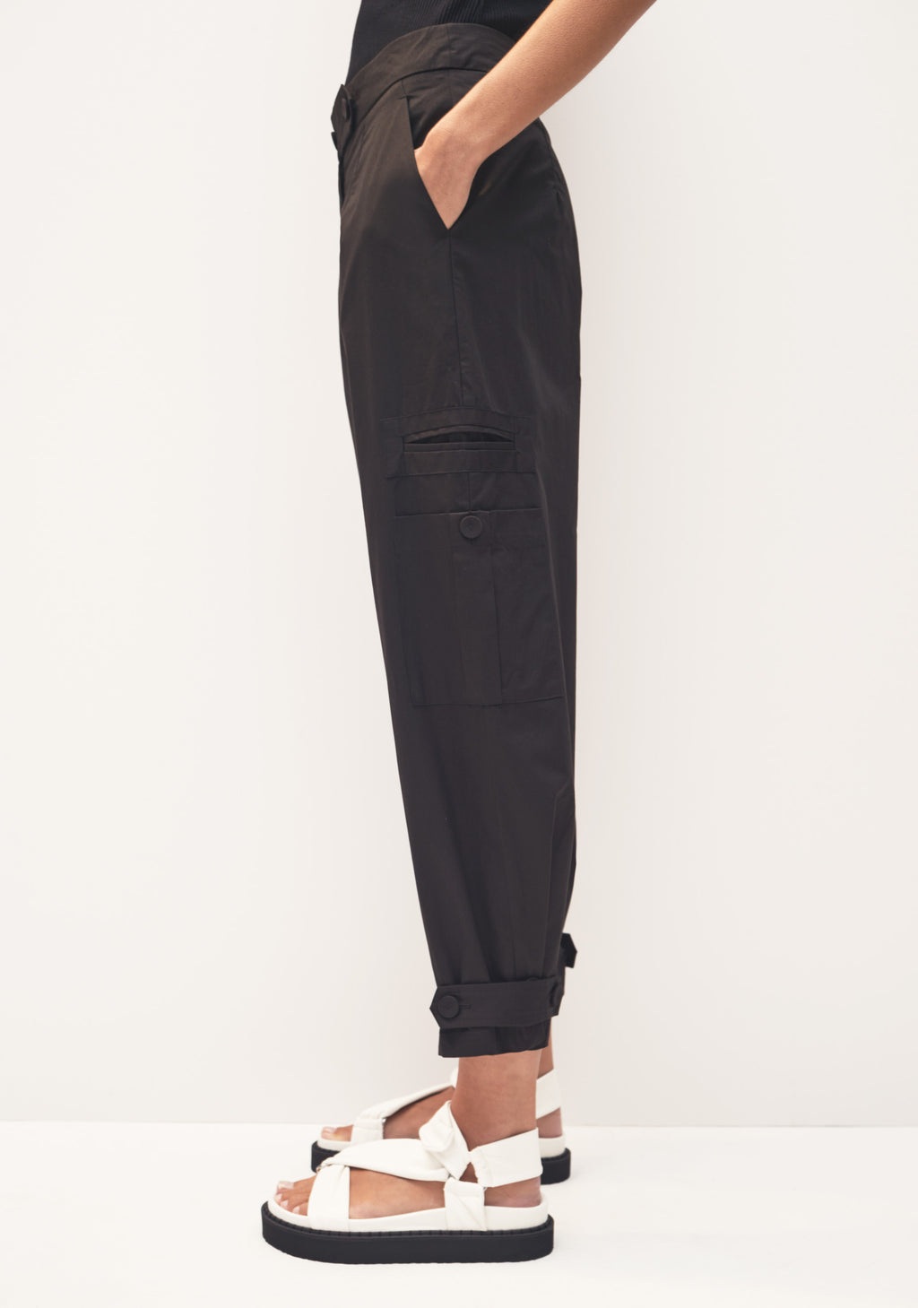 Audrey Tailored Ponte Pants - Black Cherry