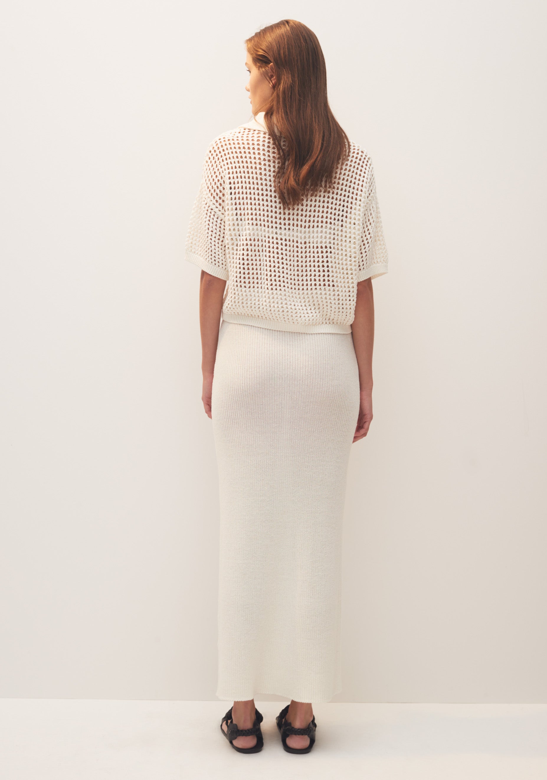 Ines Knit Skirt_White