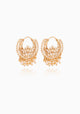 Yuca Hoop Earrings_Gold Pearl