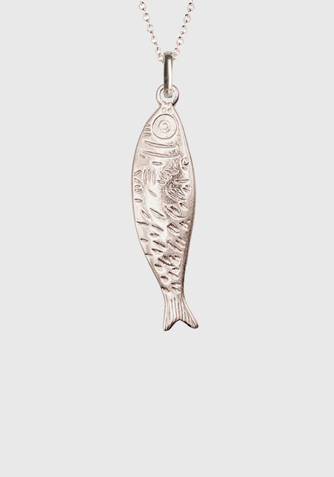 Sardines Charm Necklace_Silver