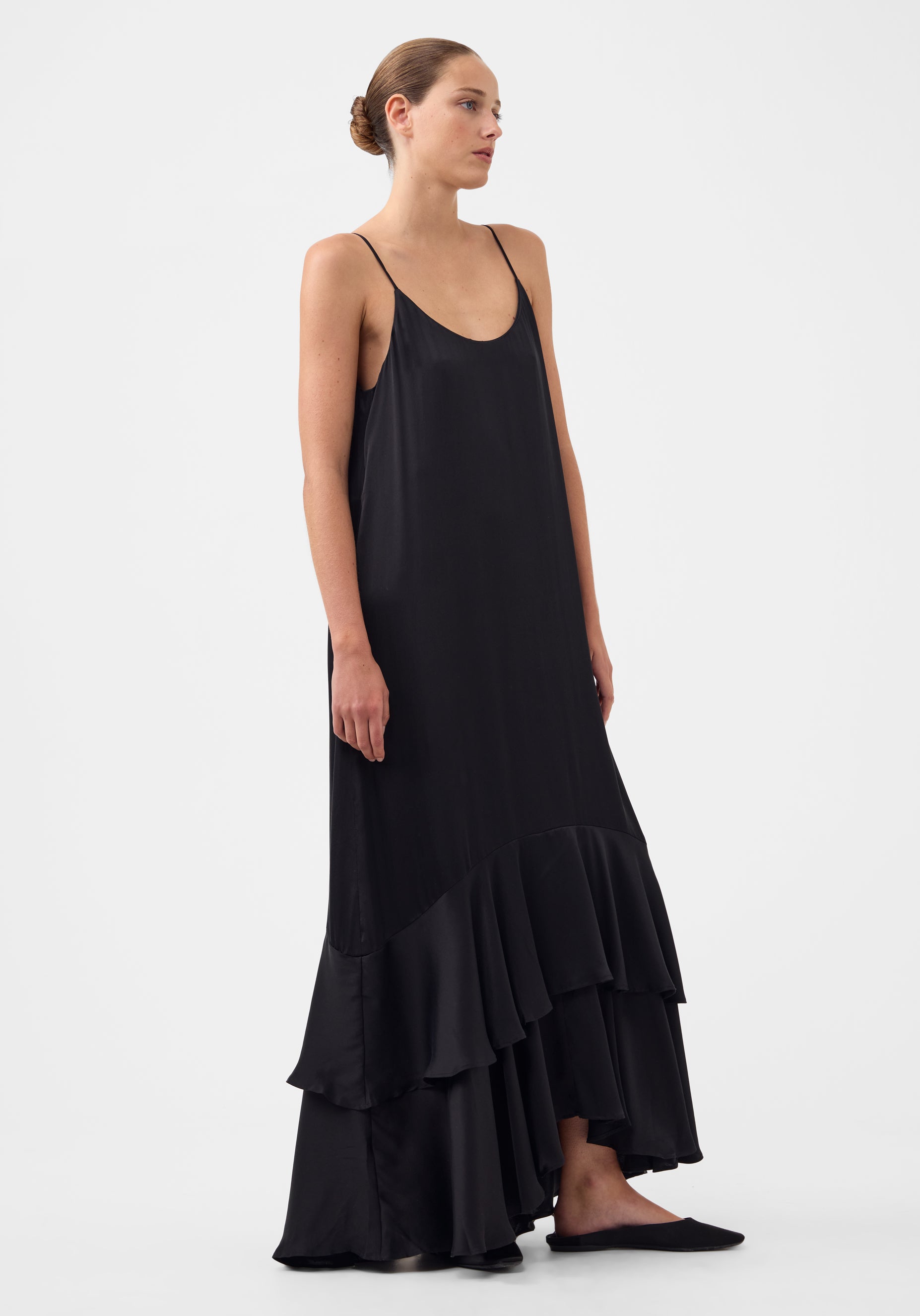 Anais Silk Maxi Dress_Black