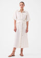 Avaline Linen Shirt Dress_Ecru